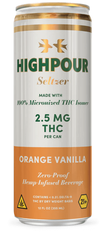 Highpour Orange Vanilla Seltzer (2.5mg THC)