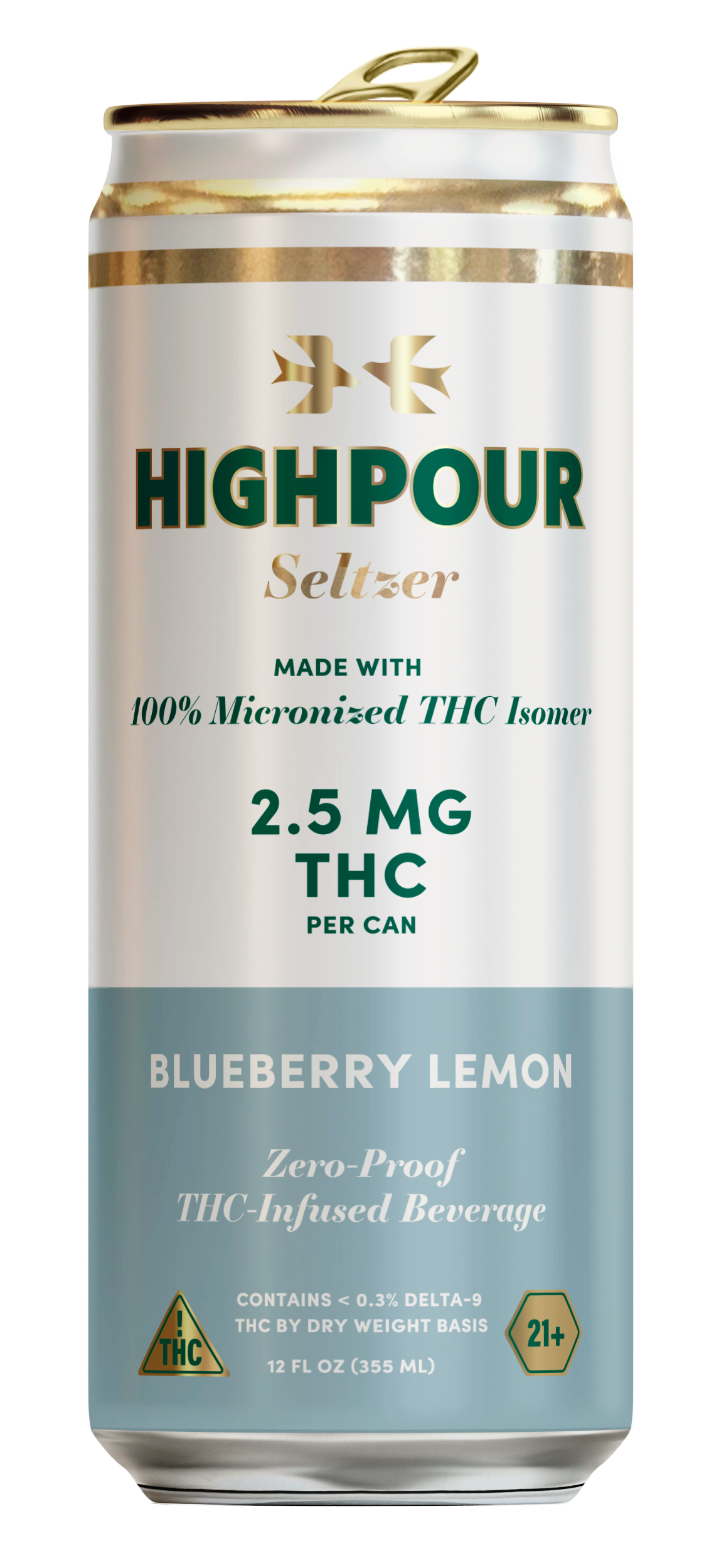 Highpour Blueberry Lemon Seltzer (2.5mg THC)