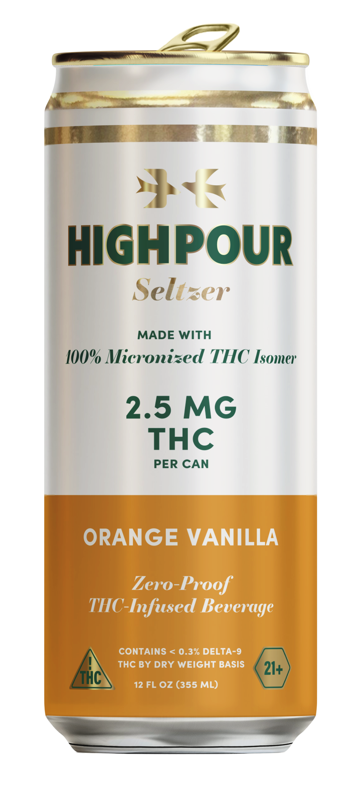 Highpour Orange Vanilla Seltzer (2.5mg THC)