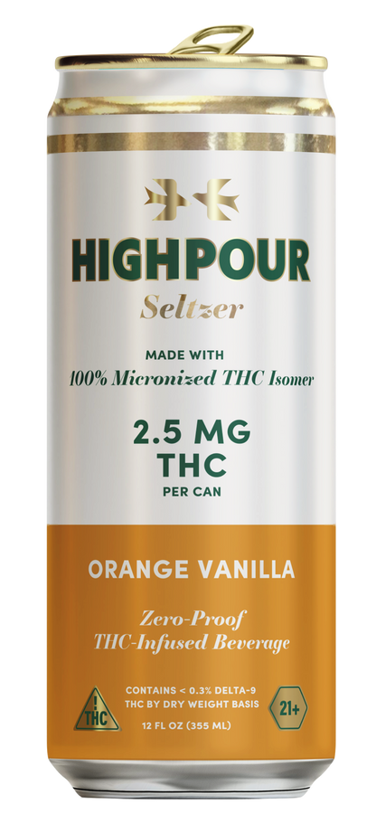 Highpour Orange Vanilla Seltzer (2.5mg THC)
