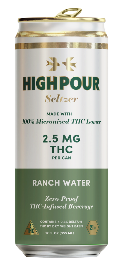 Highpour Ranch Water Seltzer (2.5mg THC)