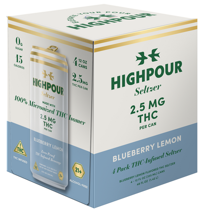 Highpour Blueberry Lemon Seltzer (2.5mg THC)