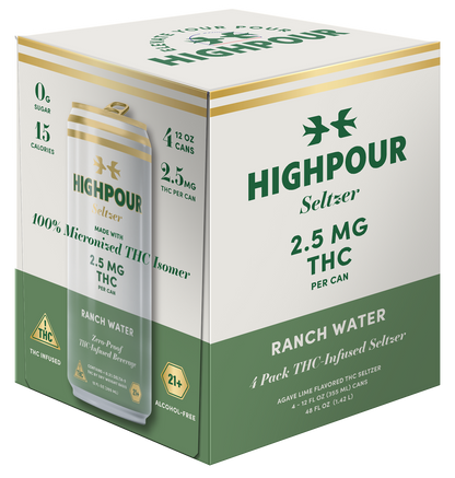 Highpour Ranch Water Seltzer (2.5mg THC)