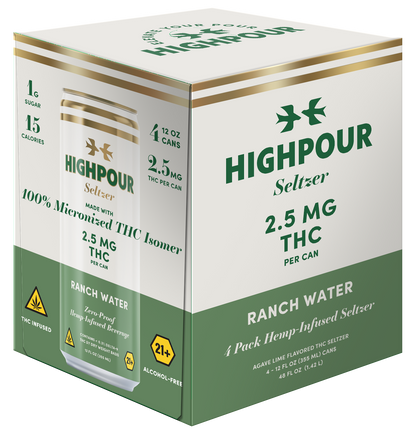 Highpour Ranch Water Seltzer (2.5mg THC)