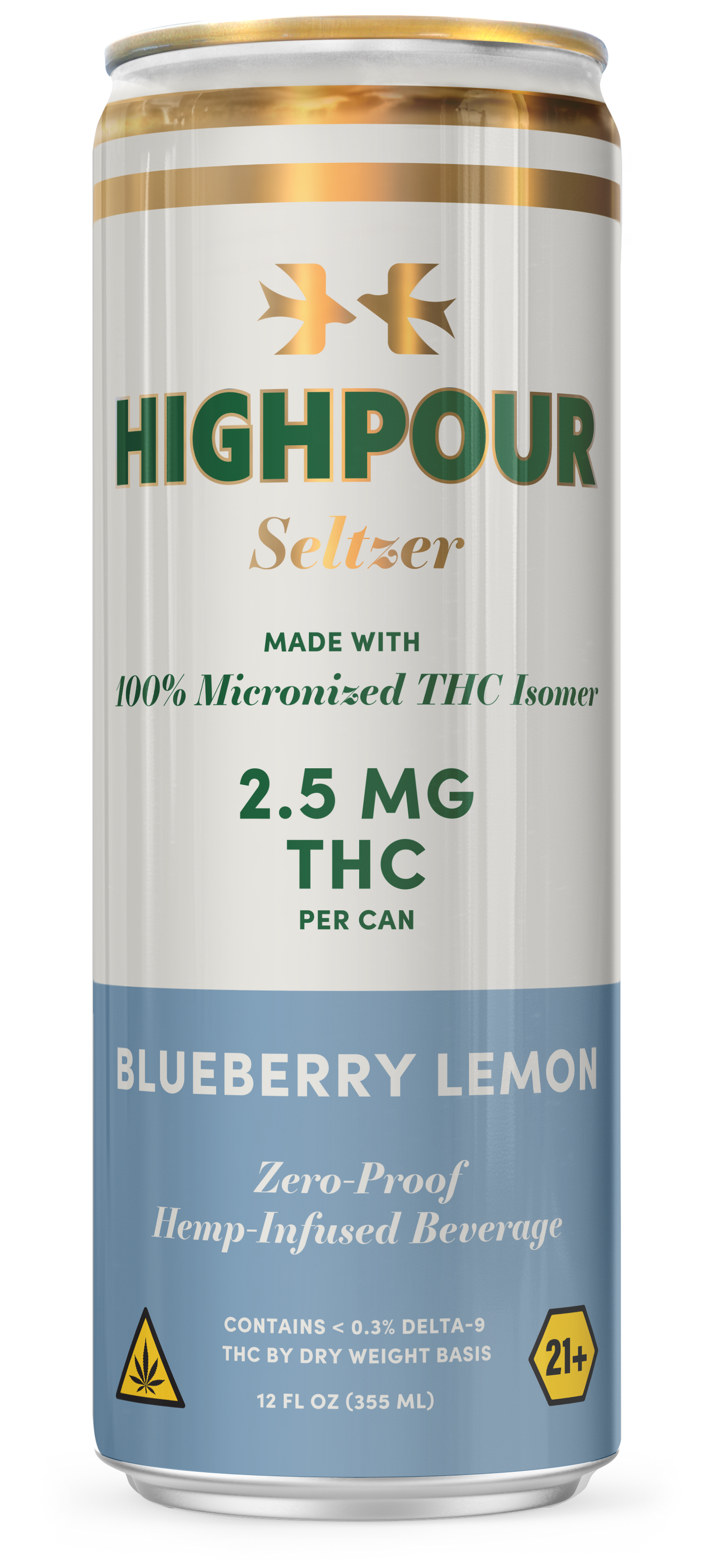Highpour Blueberry Lemon Seltzer (2.5mg THC)