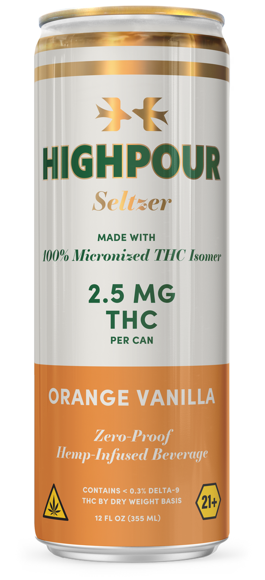 Highpour Orange Vanilla Seltzer (2.5mg THC)
