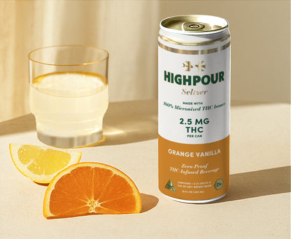 Highpour Orange Vanilla Seltzer (2.5mg THC)